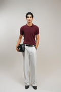 THE SAVILE PLEATED PANT - Cream