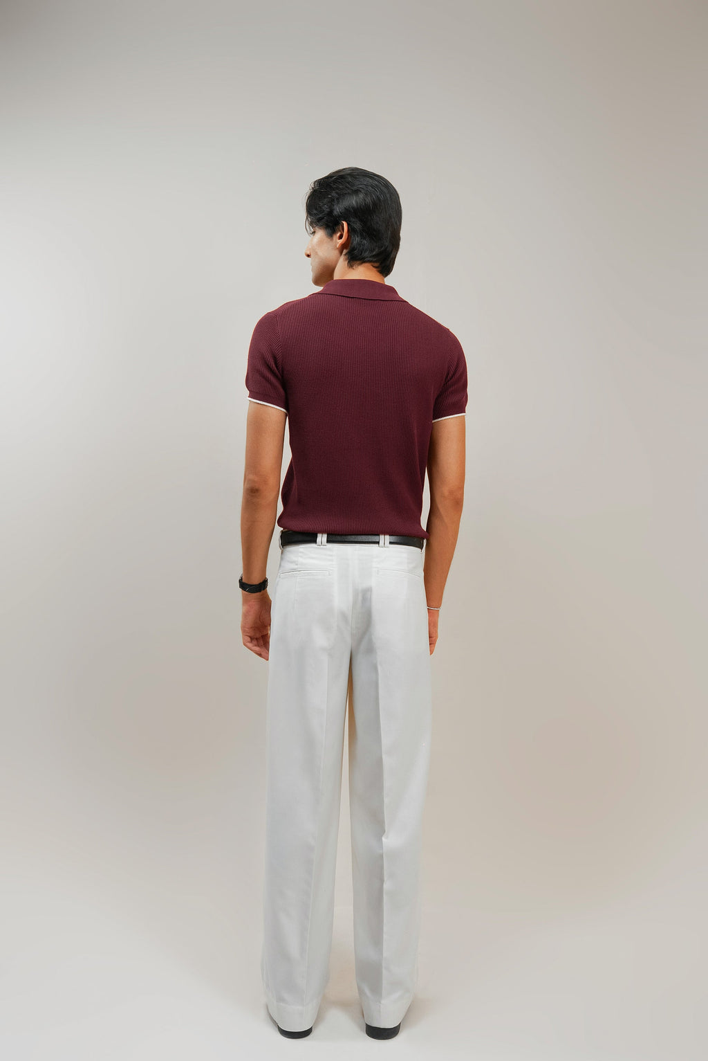 THE SAVILE PLEATED PANT - Cream