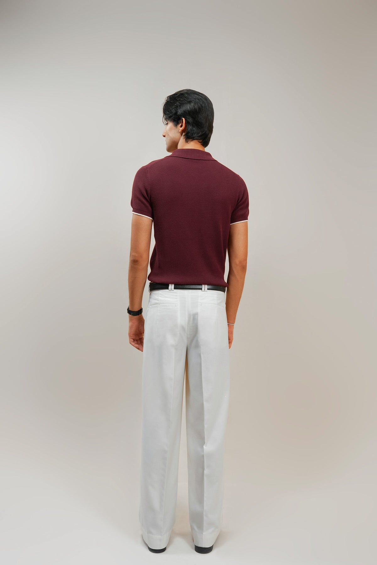THE SAVILE PLEATED PANT - Cream