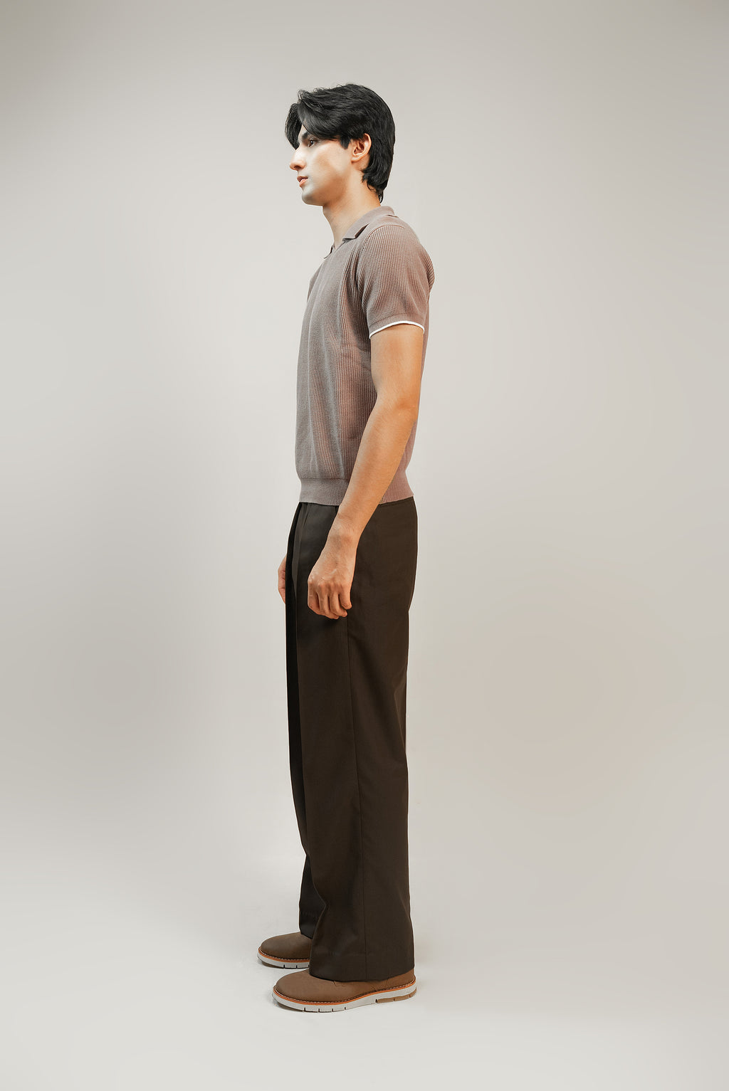 THE SAVILE PLEATED PANT - Brown