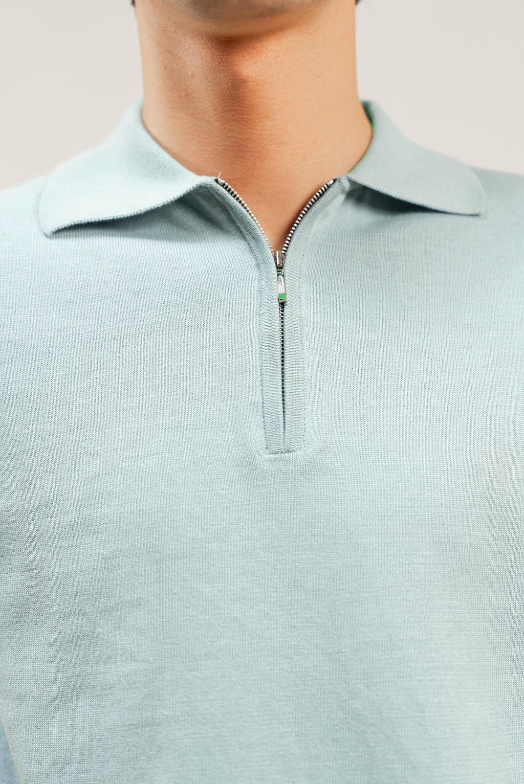 L’VALLON HALF ZIPPE POLO - Ether