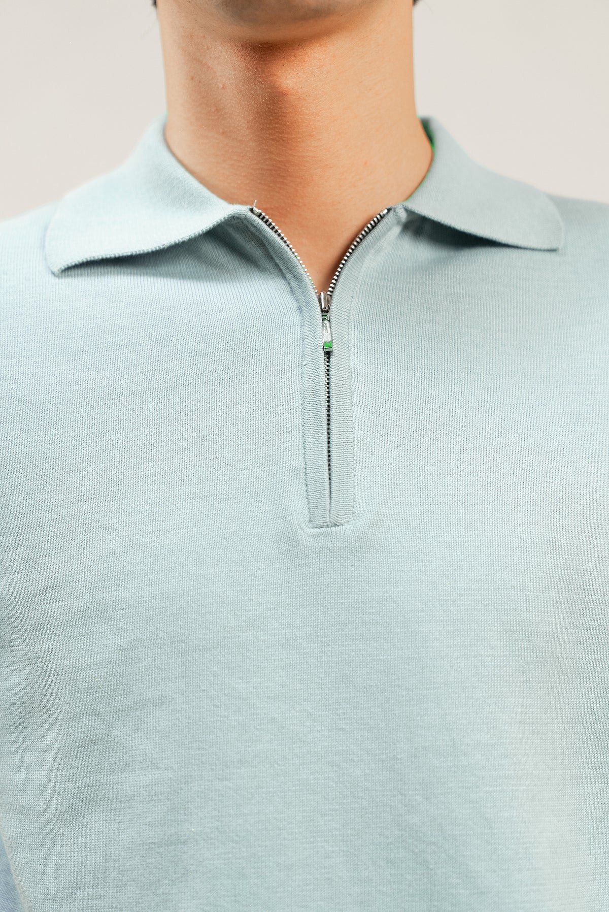 L’VALLON HALF ZIPPE POLO - Ether