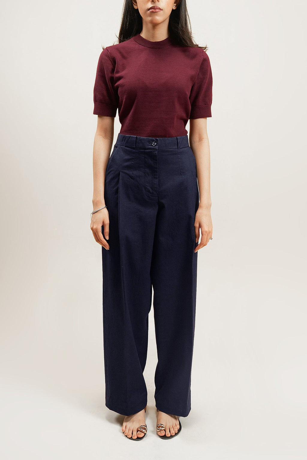 L’ÉLIANE 40’S TAILORED PANT - Garment Dyed Midnight Blue