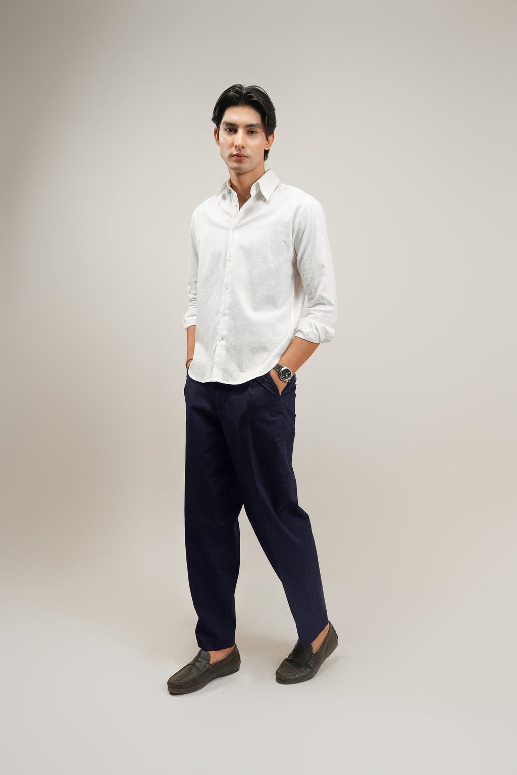 L’ARCHÈRE 40’S TAILORED PANT - Garment Dyed Midnight Blue