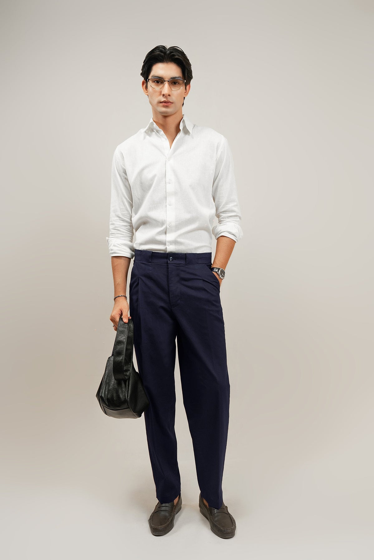 L’ARCHÈRE 40’S TAILORED PANT - Garment Dyed Midnight Blue
