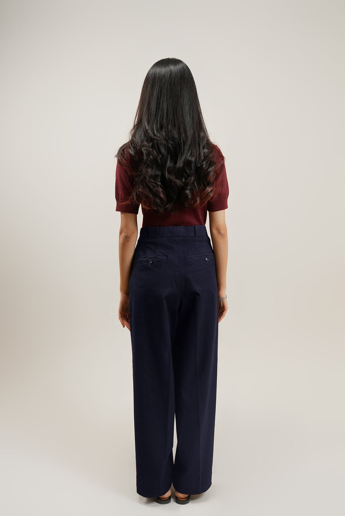 L’ÉLIANE 40’S TAILORED PANT - Garment Dyed Midnight Blue