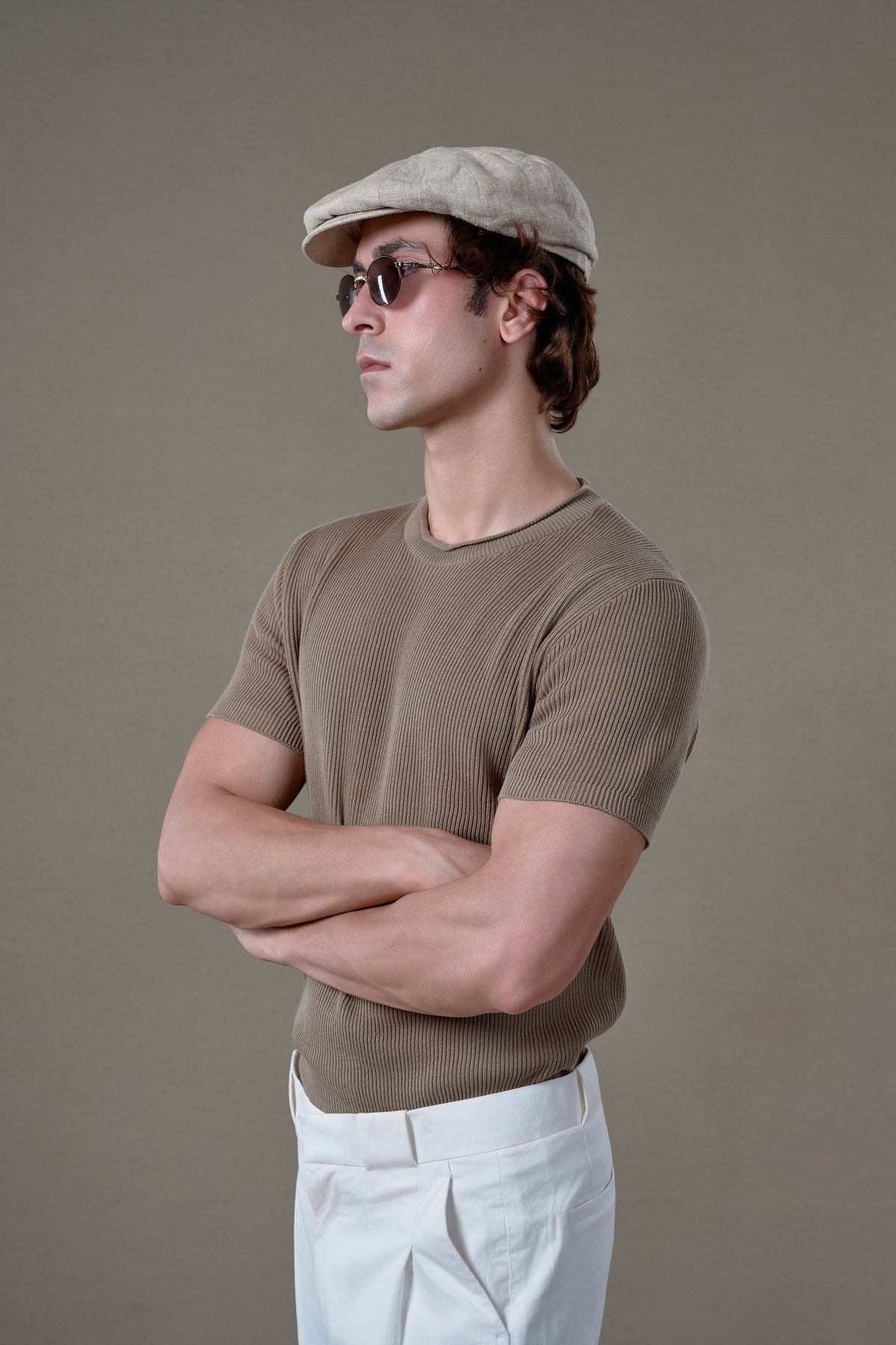L’ BRIENNE CREWNECK - Pale Khaki