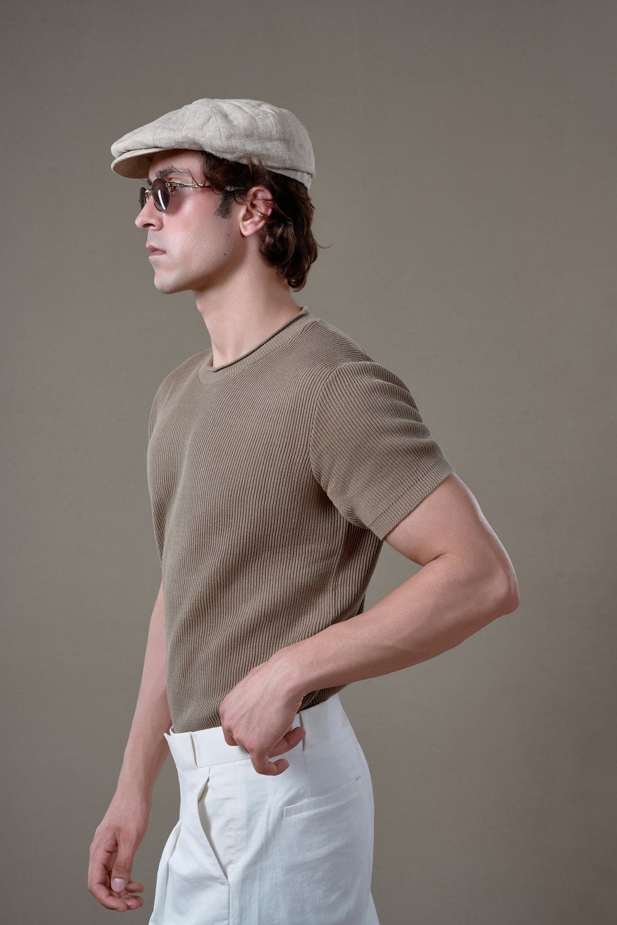 L’ BRIENNE CREWNECK - Pale Khaki