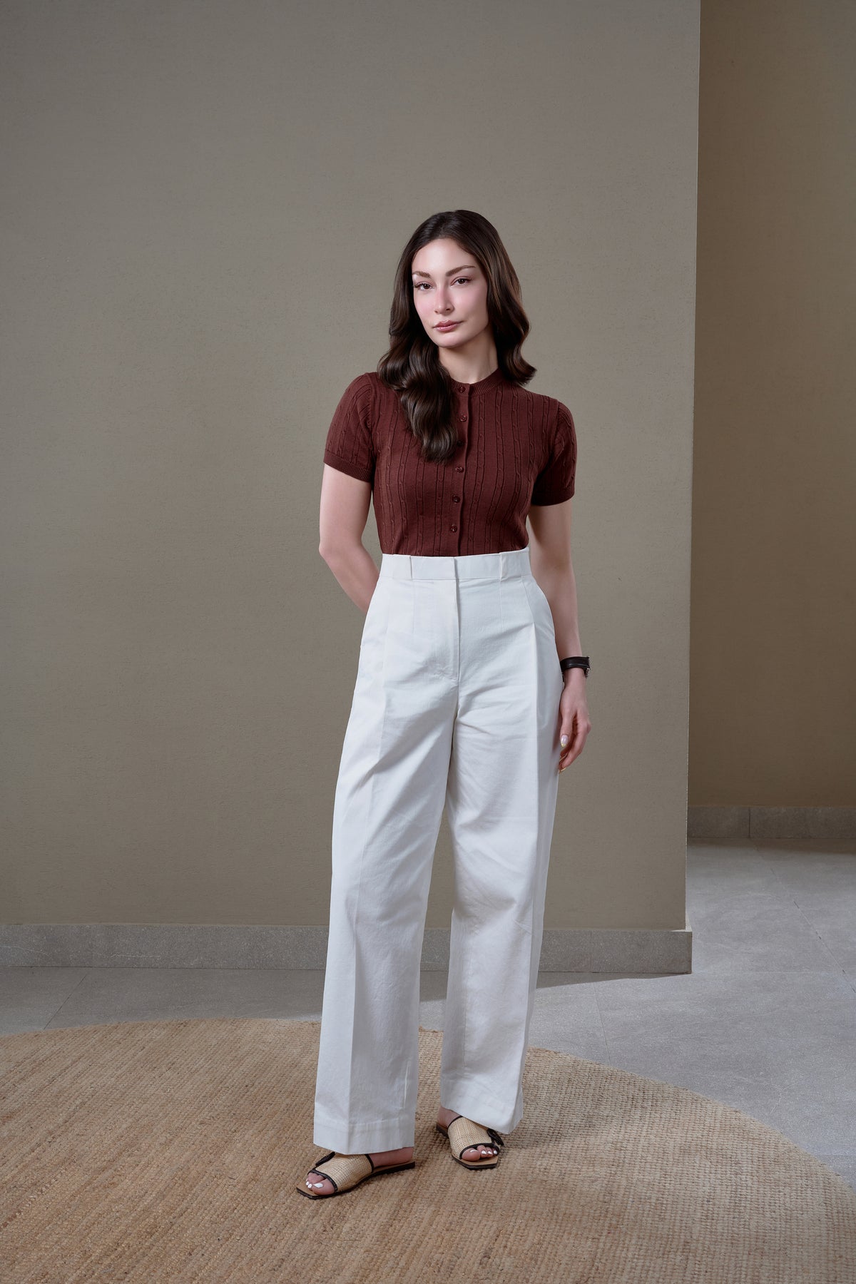 L’ÉLIANE 40’S TAILORED PANT - White
