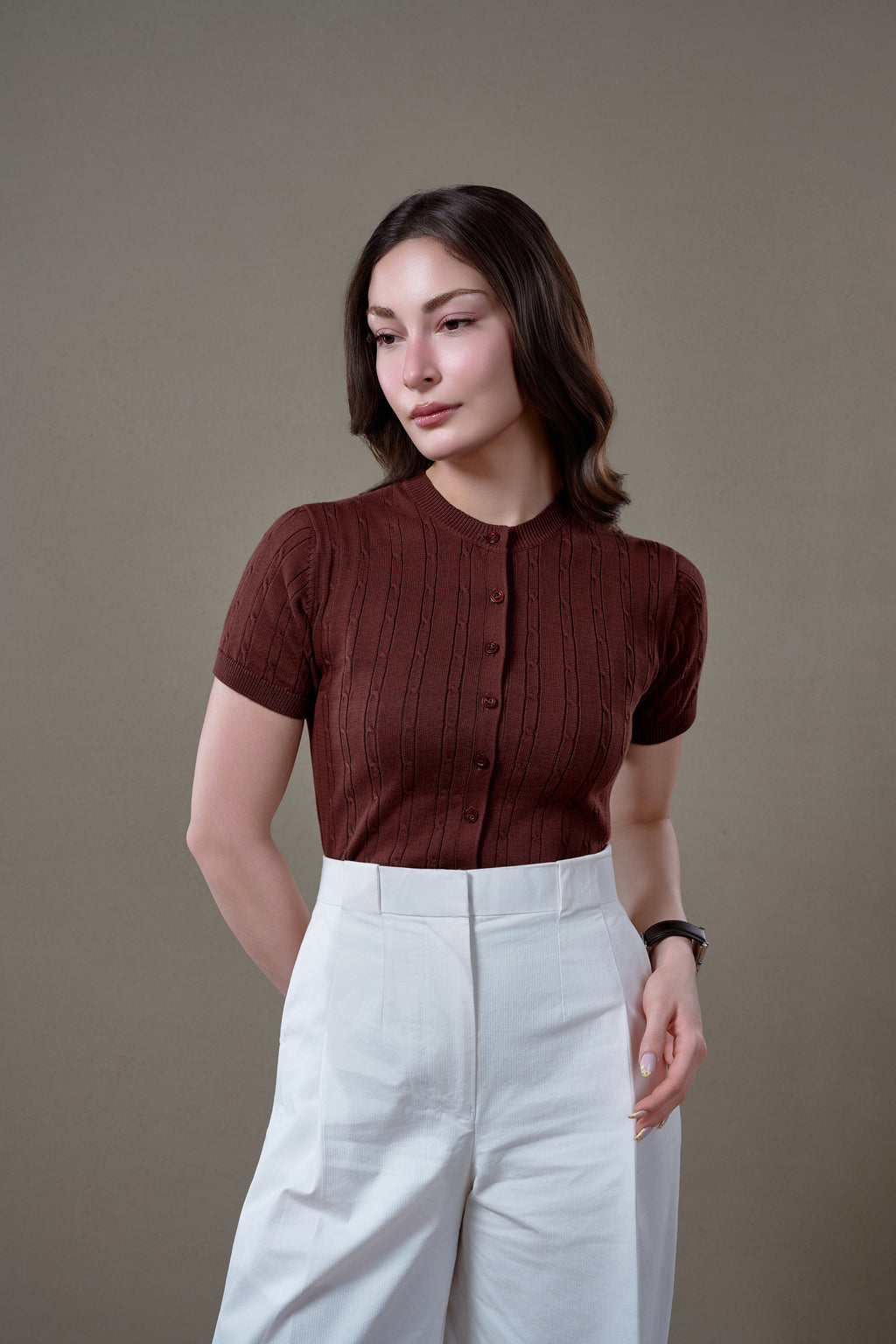 L’ÉLIANE 40’S TAILORED PANT - White