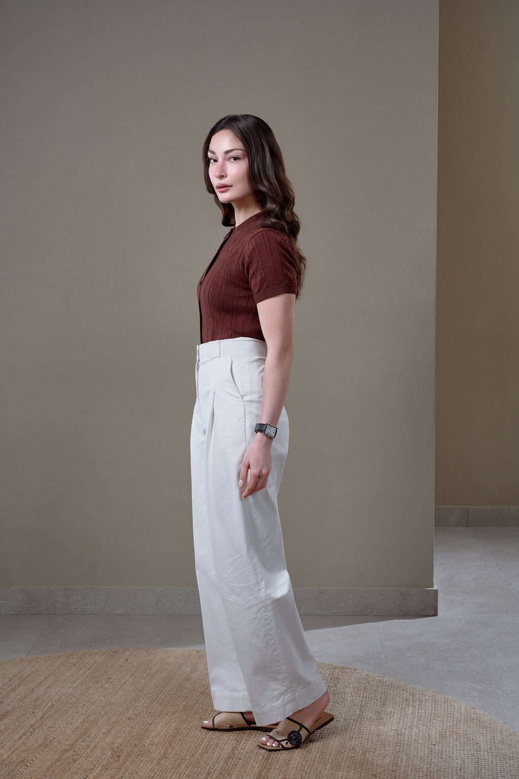 L’ÉLIANE 40’S TAILORED PANT - White