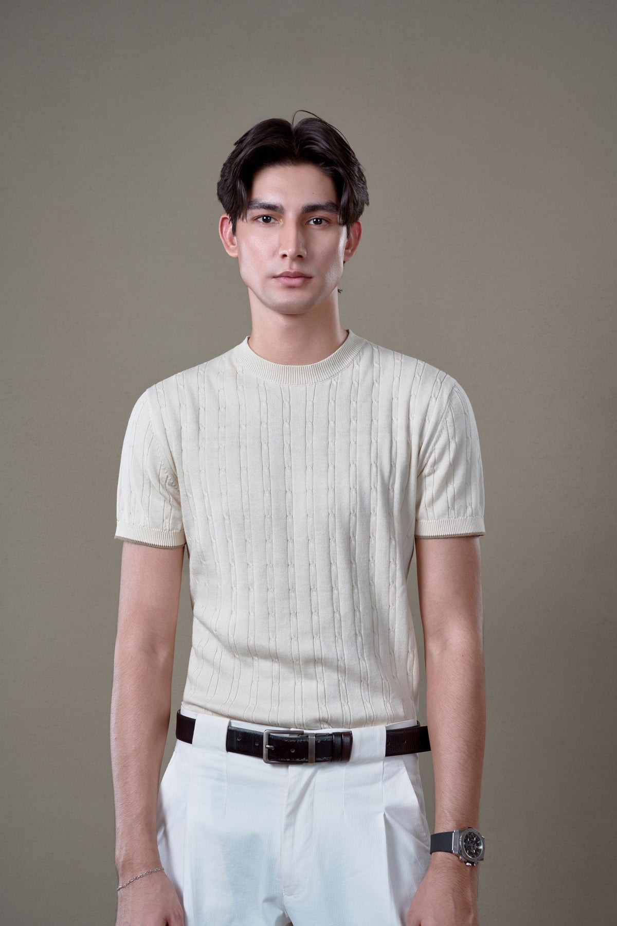 THE ARDENNE CREWNECK - Cloud Dancer