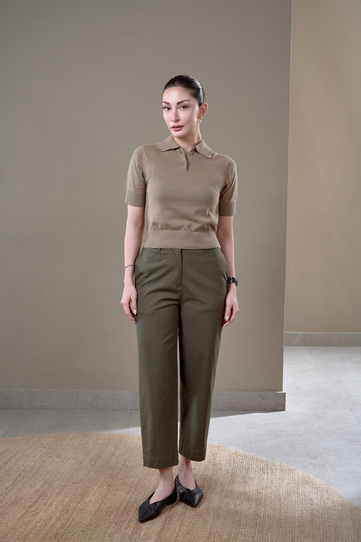 THE GUINEVÈRE POLO - Pale Khaki