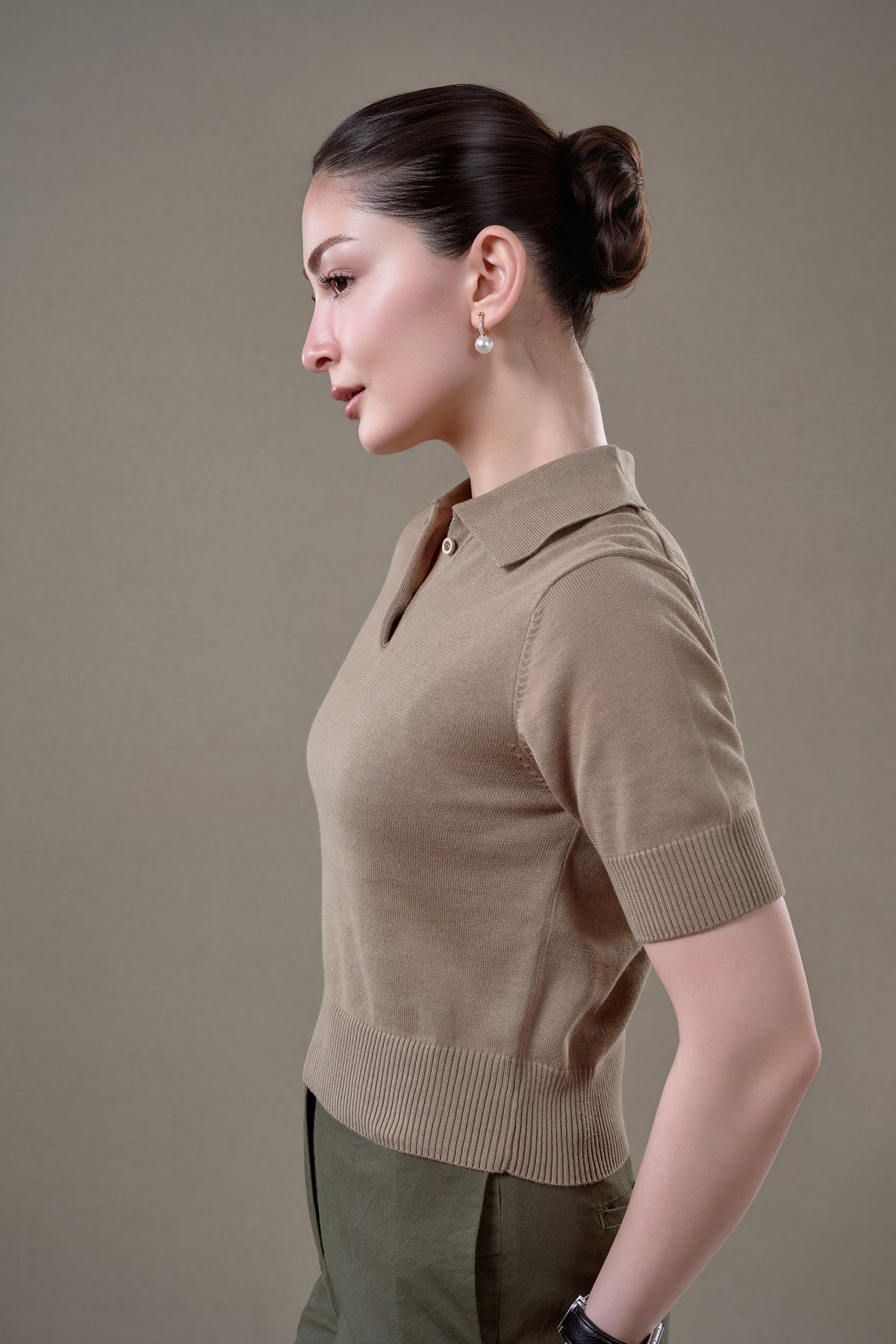 THE GUINEVÈRE POLO - Pale Khaki