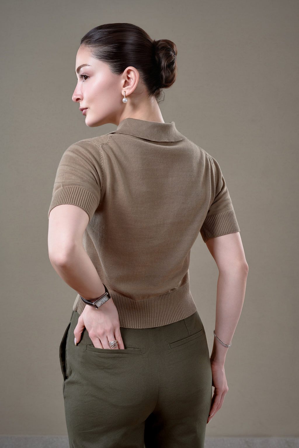 THE GUINEVÈRE POLO - Pale Khaki