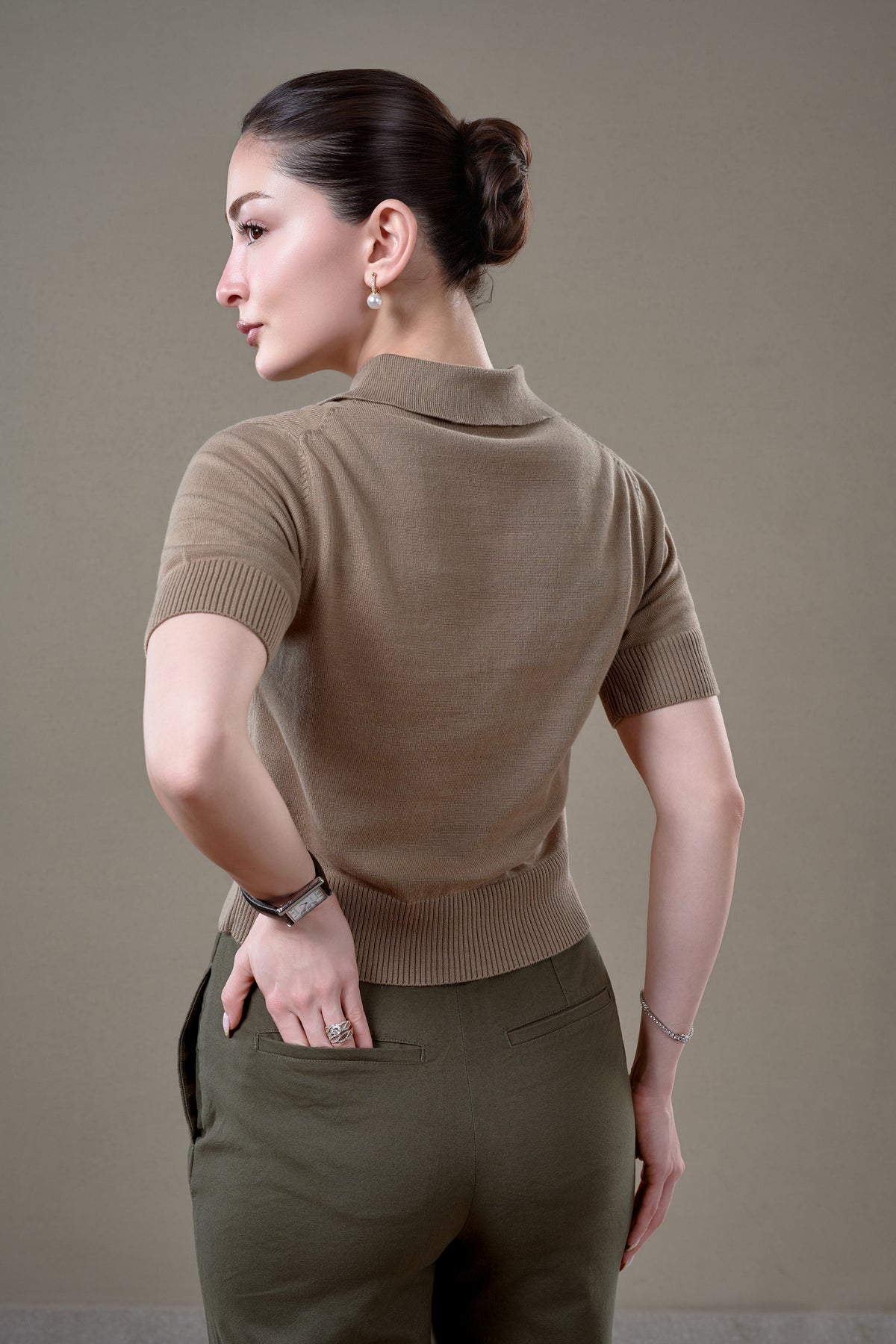 THE GUINEVÈRE POLO - Pale Khaki